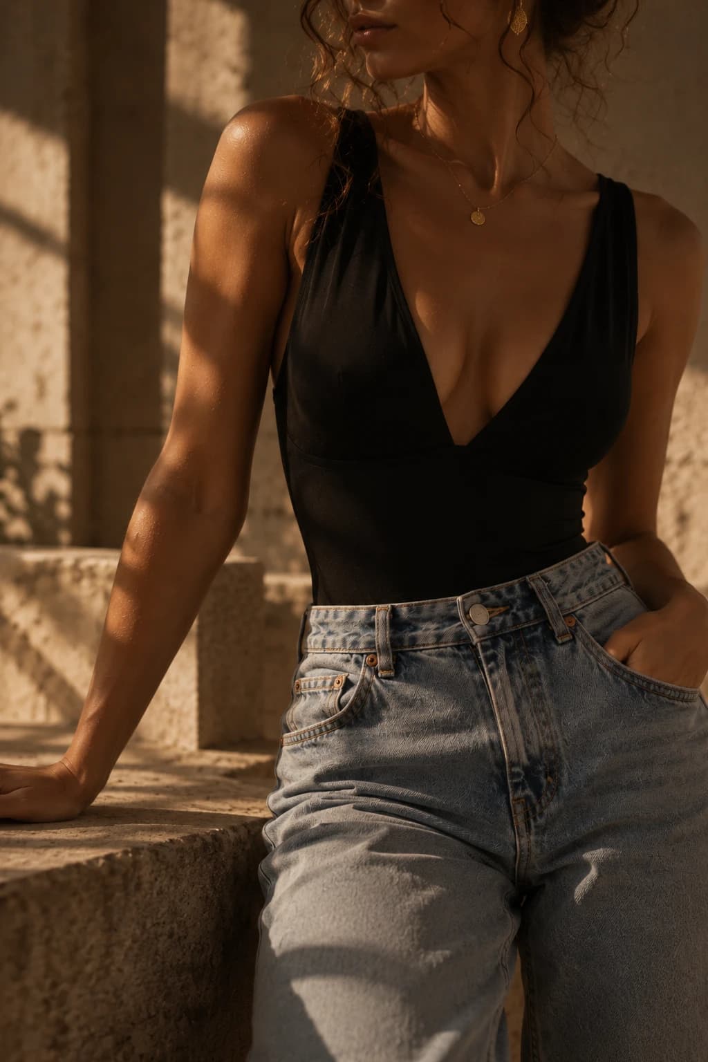 Le Body porté seul avec un jean